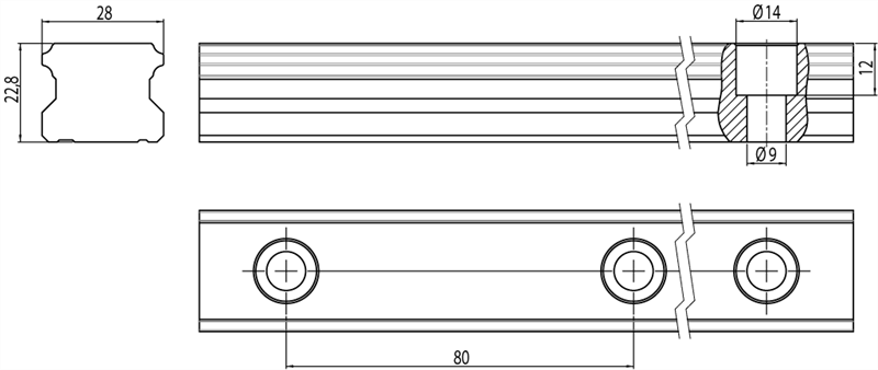 C1623040S - Linearführung für Führungswagen der Serie 30 / Führungen, Schlitten und Räder / Lineare Laufsysteme / Produkte / Alutec | Profili in alluminio, sistemi di trasporto e automazione industriale - Alutec Group C1623040S - Linearführung für Führungswagen der Serie 30 / Führungen, Schlitten und Räder / Lineare Laufsysteme / Produkte / Alutec | Profili in alluminio, sistemi di trasporto e automazione industriale - Alutec Group