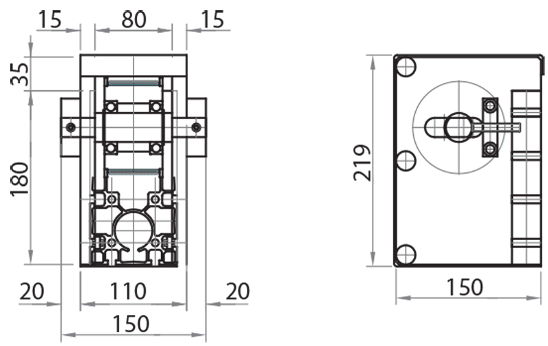 809053 - Reverse unit for 819094 / Motorized linear units / Linear sliding systems / Products / Alutec | Profili in alluminio, sistemi di trasporto e automazione industriale - Alutec Group 809053 - Reverse unit for 819094 / Motorized linear units / Linear sliding systems / Products / Alutec | Profili in alluminio, sistemi di trasporto e automazione industriale - Alutec Group