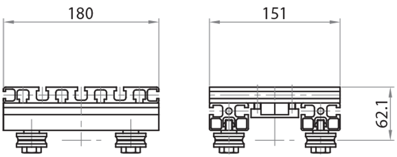801845 - Schiebeschlitten für Führungen 801245 / Motorisierbare Lineareinheiten / Lineare Laufsysteme / Produkte / Alutec | Profili in alluminio, sistemi di trasporto e automazione industriale - Alutec Group 801845 - Schiebeschlitten für Führungen 801245 / Motorisierbare Lineareinheiten / Lineare Laufsysteme / Produkte / Alutec | Profili in alluminio, sistemi di trasporto e automazione industriale - Alutec Group