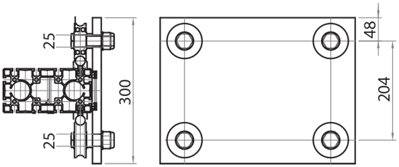 819094C - Schiebeschlitten für 819094 / Motorisierbare Lineareinheiten / Lineare Laufsysteme / Produkte / Alutec | Profili in alluminio, sistemi di trasporto e automazione industriale - Alutec Group 819094C - Schiebeschlitten für 819094 / Motorisierbare Lineareinheiten / Lineare Laufsysteme / Produkte / Alutec | Profili in alluminio, sistemi di trasporto e automazione industriale - Alutec Group