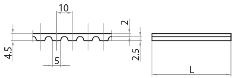 801050 - Timing belts (metric T pitch) / Motorized linear units / Linear sliding systems / Products / Alutec | Profili in alluminio, sistemi di trasporto e automazione industriale - Alutec Group 801050 - Timing belts (metric T pitch) / Motorized linear units / Linear sliding systems / Products / Alutec | Profili in alluminio, sistemi di trasporto e automazione industriale - Alutec Group