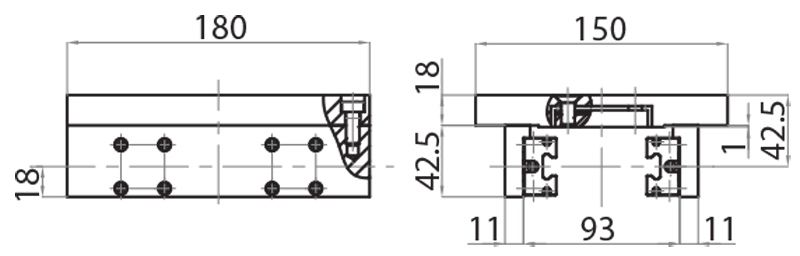 801845P - Carrello di scorrimento con pattini per guida 801845P / Unità lineari motorizzabili / Sistemi lineari di scorrimento / Prodotti / Alutec | Profili in alluminio, sistemi di trasporto e automazione industriale - Alutec Group 801845P - Carrello di scorrimento con pattini per guida 801845P / Unità lineari motorizzabili / Sistemi lineari di scorrimento / Prodotti / Alutec | Profili in alluminio, sistemi di trasporto e automazione industriale - Alutec Group