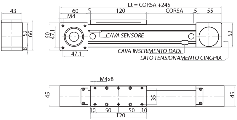 ML60HPC - Drives with polyurethane belt with steel inserts / Protected belt drive and screw drive linear units / Linear sliding systems / Products / Alutec | Profili in alluminio, sistemi di trasporto e automazione industriale - Alutec Group ML60HPC - Drives with polyurethane belt with steel inserts / Protected belt drive and screw drive linear units / Linear sliding systems / Products / Alutec | Profili in alluminio, sistemi di trasporto e automazione industriale - Alutec Group