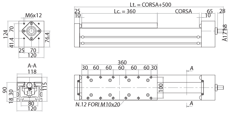 ML30HPV - Drives with balls recirculating screw / Protected belt drive and screw drive linear units / Linear sliding systems / Products / Alutec | Profili in alluminio, sistemi di trasporto e automazione industriale - Alutec Group ML30HPV - Drives with balls recirculating screw / Protected belt drive and screw drive linear units / Linear sliding systems / Products / Alutec | Profili in alluminio, sistemi di trasporto e automazione industriale - Alutec Group