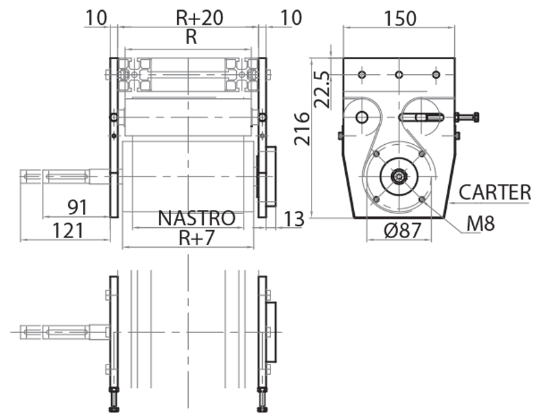 904520 - Flange kit for central group / Motorized conveyor with rollers Ø50 / Conveyor belts / Products / Alutec | Profili in alluminio, sistemi di trasporto e automazione industriale - Alutec Group 904520 - Flange kit for central group / Motorized conveyor with rollers Ø50 / Conveyor belts / Products / Alutec | Profili in alluminio, sistemi di trasporto e automazione industriale - Alutec Group