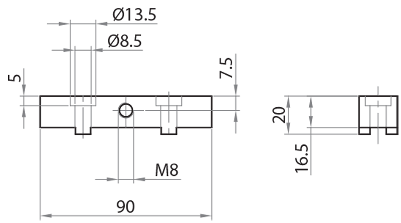 909011 - Blocchetto tenditore / Trasporto motorizzato con rulli Ø95 / Nastri di trasporto / Prodotti / Alutec | Profili in alluminio, sistemi di trasporto e automazione industriale - Alutec Group 909011 - Blocchetto tenditore / Trasporto motorizzato con rulli Ø95 / Nastri di trasporto / Prodotti / Alutec | Profili in alluminio, sistemi di trasporto e automazione industriale - Alutec Group