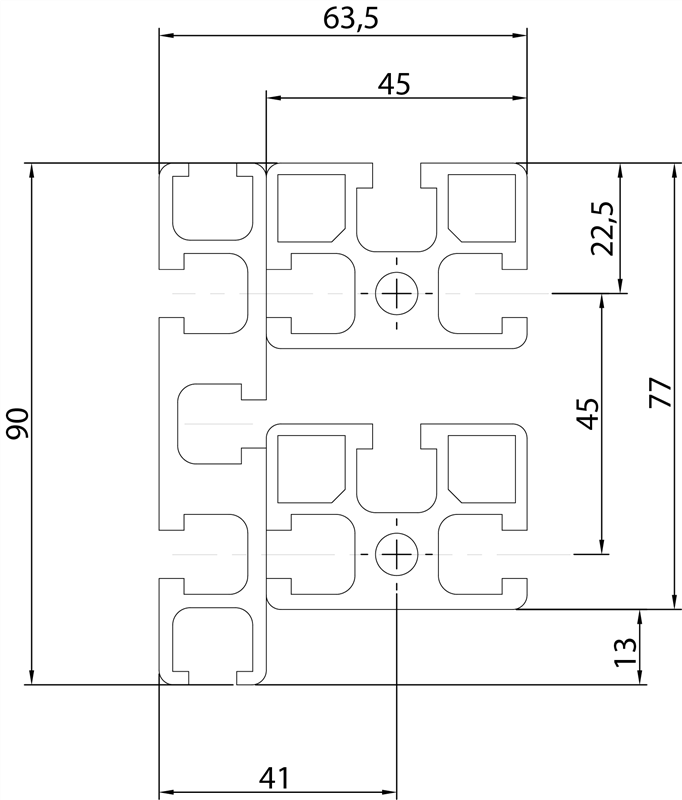 106390SX - Links zusammengesetztes Profil 32x60 mm / Bandförderer / Stauförderer / Produkte / Alutec | Profili in alluminio, sistemi di trasporto e automazione industriale - Alutec Group 106390SX - Links zusammengesetztes Profil 32x60 mm / Bandförderer / Stauförderer / Produkte / Alutec | Profili in alluminio, sistemi di trasporto e automazione industriale - Alutec Group
