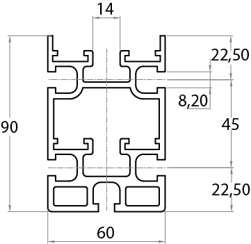 106090 - Halteprofil für 3/4" Fly-Roller-Kette / Stauförderer mit Kette 3/4" / Stauförderer / Produkte / Alutec | Profili in alluminio, sistemi di trasporto e automazione industriale - Alutec Group 106090 - Halteprofil für 3/4" Fly-Roller-Kette / Stauförderer mit Kette 3/4" / Stauförderer / Produkte / Alutec | Profili in alluminio, sistemi di trasporto e automazione industriale - Alutec Group