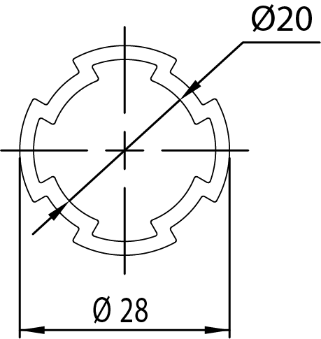 162801 - Tubolar frame profile Ø28 / Tubolar profiles / Tubolar systems / Products / Alutec | Profili in alluminio, sistemi di trasporto e automazione industriale - Alutec Group 162801 - Tubolar frame profile Ø28 / Tubolar profiles / Tubolar systems / Products / Alutec | Profili in alluminio, sistemi di trasporto e automazione industriale - Alutec Group