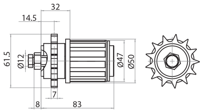 700253 - Motorized roller cap Z=14 1/2" x 5/16" / Components for roller conveyors / Accumulation conveyors / Products / Alutec | Profili in alluminio, sistemi di trasporto e automazione industriale - Alutec Group 700253 - Motorized roller cap Z=14 1/2" x 5/16" / Components for roller conveyors / Accumulation conveyors / Products / Alutec | Profili in alluminio, sistemi di trasporto e automazione industriale - Alutec Group