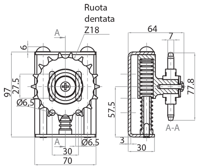 700256 - Ritzelspanner / Bauteile für Rollenförderer / Stauförderer / Produkte / Alutec | Profili in alluminio, sistemi di trasporto e automazione industriale - Alutec Group 700256 - Ritzelspanner / Bauteile für Rollenförderer / Stauförderer / Produkte / Alutec | Profili in alluminio, sistemi di trasporto e automazione industriale - Alutec Group
