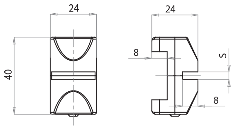 S71255 - Panel fastening clamps / Sealing accessories / Stainless steel structures / Products / Alutec | Profili in alluminio, sistemi di trasporto e automazione industriale - Alutec Group S71255 - Panel fastening clamps / Sealing accessories / Stainless steel structures / Products / Alutec | Profili in alluminio, sistemi di trasporto e automazione industriale - Alutec Group